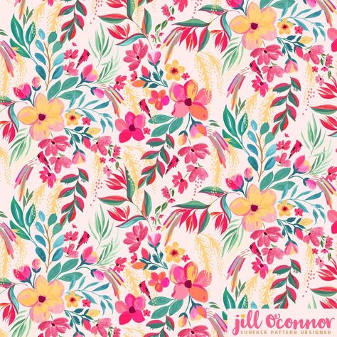 Instagram Videos, Trendy Wallpaper, Pattern Ideas, Bright Colours, Tropical Floral, Mickey Minnie, Surface Pattern Design, Surface Pattern, My House