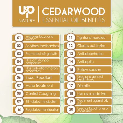 This is what Cedarwood Essential Oil can do for you...Naturally! Get yours at www.up-nature.com Health Tonic, Cedarwood Oil, Cedarwood Essential Oil, Psychological Well Being, Essential Oil Benefits, Improve Focus, Essential Oil Blend, Oil Uses, Essential Oil Uses