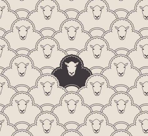 Black Sheep Art, Garden Flags Ideas, Sheep Logo, Sheep Illustration, Old Film Posters, Baa Baa Black Sheep, Broken Screen Wallpaper, Sheep Art, Wise Monkeys