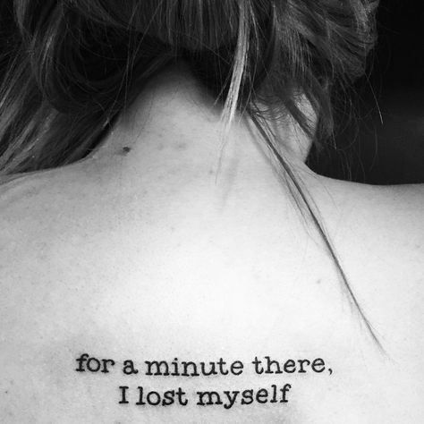 For a minute there, I lost myself. I Lost Myself, Losing Me, Art Tattoo, Tattoo Ideas, Piercings, Lost, Tattoos