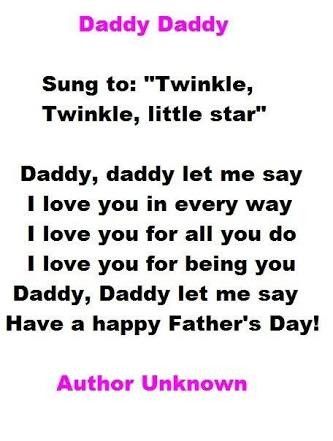 Fathers Day Poems From Daughter, Happy Fathers Day Poems, Fathers Day Songs, Mothers Day Songs, Preschool Poems, For Birthday Card, Fathers Day Poems, Birthday Card For Dad, Diy Mother's Day Crafts