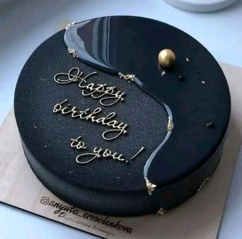 Boyfriend’s Birthday Cake, Cake Designs Birthday Aesthetic, Happy Birthday Cake For Boyfriend, Cake Birthday Aesthetic Black, Cake Ultah Simple, 2d Birthday Cake, Aesthetic Cake Designs Birthday, Simple Elegant Cake Designs, Cute Cake Designs For Boyfriend