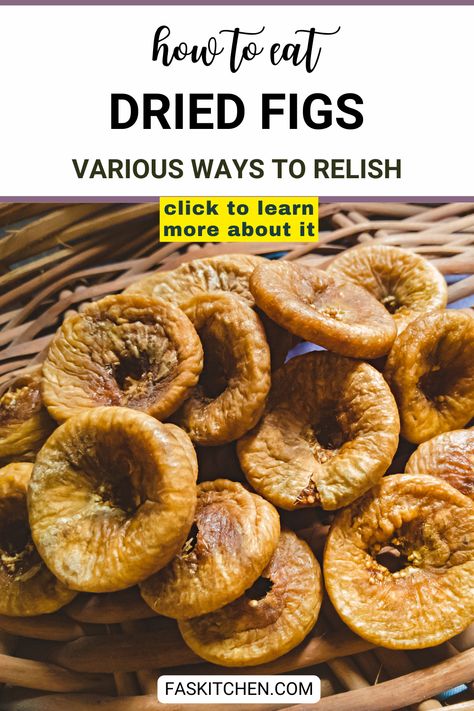 A Pinterest pin with images of dried figs and simple, helpful tips. The pin explains the benefits of dried figs and provides easy-to-follow advice on how to use, buy, and store them. Perfect for anyone looking to add a nutritious snack to their diet. #DriedFigs #HealthySnacking #Nutrition Sun Dried Figs Recipes, How To Dry Figs At Home, Can You Freeze Fresh Figs, How To Eat Dried Figs, Drying Figs, Dried Fig Recipes, Ficus Tree, Fig Recipes, Dried Figs