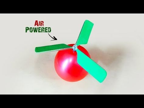 How to make Balloon Helicopter | DIY Air Powered Flying Toy | Science Project - YouTube Helicopter Craft, How To Make Balloon, Helicopter Toy, Flying Toys, Science Project, Wind Power, Origami Art, Air Pressure, Science Projects