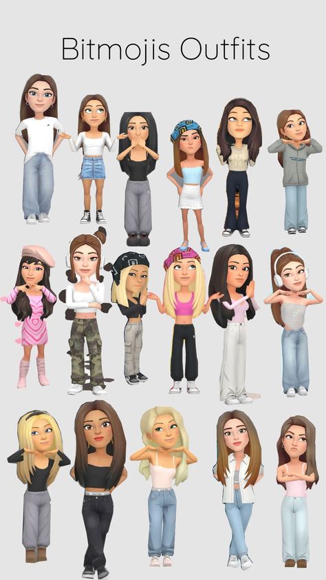 #outfit #snapchat #bitmoji Best Outfit For Snapchat Bitmoji, Sporty Bitmoji Outfits, Bit Emoji Outfits, Bitmoji Outfits 2024, Funny Bitmoji Outfits, Cool Bitmoji Outfits, Matching Snapchat Bitmoji Outfits, Snapchat Avatar Outfits, Bitmojis Ideas