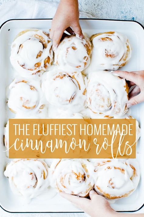 Fluffiest Cinnamon Rolls, Fluffy Cinnamon Rolls, Cinnamon Roll Recipe, Cinnamon Rolls Easy, Best Cinnamon Rolls, Homemade Cinnamon Rolls, Cinnamon Rolls Homemade, Easy Cinnamon, Roll Recipe