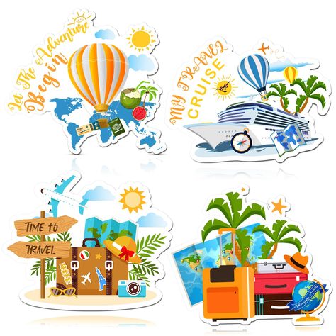 PRICES MAY VARY. ✈[What You Get]- the package includes 4 pcs of travel cruise door magnets in different styles. they are enough for you to decorate your refrigerator, car, office door, and cruise door, and they would be eye-catching decorations for your cruise door, home kitchen office, or graduation or travel-themed party 🚢[Material and Large Size]-travel cruise refrigerator magnets are made of quality material, waterproof and durable, not easy to fade, and can be used for a long time. our cru Cruise Ship Door Decorations, Life Preserver Ring, Cruise Door Magnets, Cruise Door Decorations, Motto Party, Car Fridge, Travel Party Theme, Cruise Door, Travel Cruise