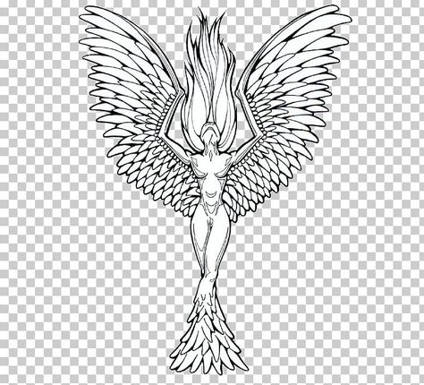 Mythical Creatures Line Art, Phoenix Woman, Intuitive Empath, Symbol Tattoos, Symbolic Tattoos, Black And White Drawing, Angel Art, Color Help, Empath