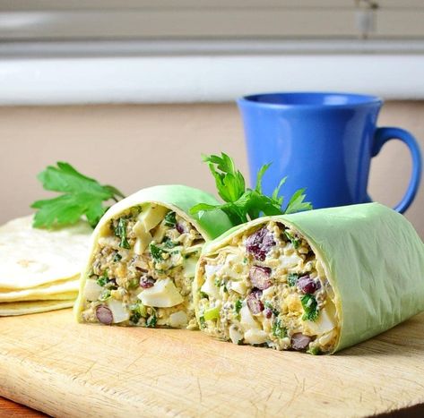 Low Fat Egg Salad, Egg Salad Breakfast, Egg Salad Wrap, Beans And Quinoa, Salad Breakfast, Quinoa Egg, Healthy Egg Salad, Salad Wrap, Healthy Egg Breakfast