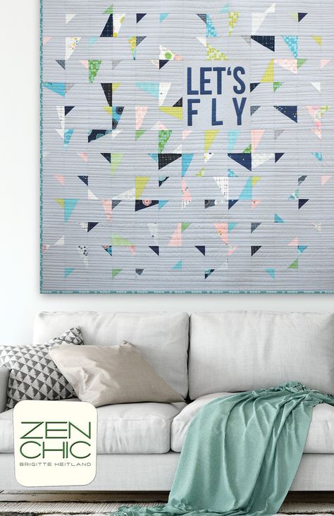 Are you in the mood for a stylish improvisational quilt that only needs one Layer Cake and some yardage for the background? Try my new quilt pattern LET’S FLY! One Layer Cake, Quilts Modern, Modern Background, Chic Quilts, Quilt Modernen, Classic Quilts, Geometric Quilt, Pdf Quilt Pattern, Modern Quilt Patterns