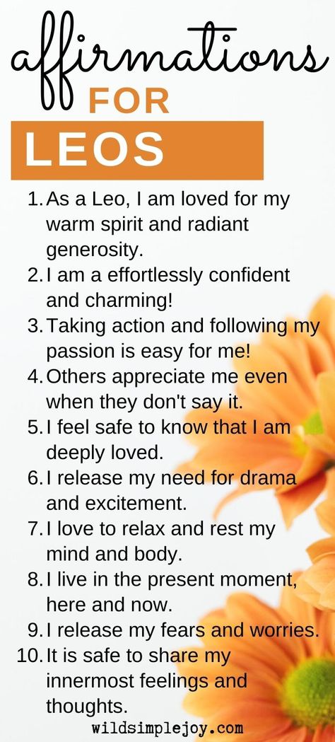 30 Affirmations for Leos to Balance Excitement and Flow Leo Affirmations, Rising And Moon Sign, Leo Sun Sign, Leo Woman, Healing Tips, Leo Traits, I Am Loved, Leo Women, Leo Season