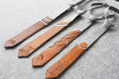 Mens neckties ties mens tiesLeather neckties Mens by SemLeather Leather Tie Men's, Mens Neckties, Diy En Cuir, Wooden Tie, Leather Bow Tie, Leather Wallet Pattern, Ties Mens Fashion, Leather Tie, Steampunk Accessories