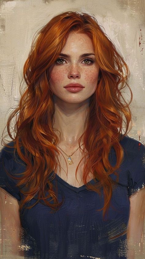 Redhead Characters, Redhead Art, Anime Show, Bright Red Hair, Beautiful Red Hair, Ginger Girls, Auburn Hair, Ginger Hair, Digital Art Girl