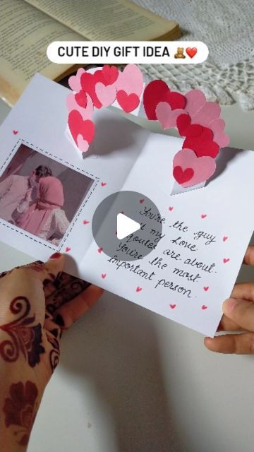 Mansha | Art & Handmade gifts🌷 on Instagram: "We should stick together ❤️ . . . . #trendingreels #giftideas #diyideas #diyreels #giftforhim #giftforher #diygifts #aestheticgifts #handmadegifts  Diy gifts, gift ideas, gift for her, gift for him, aesthetic gifts, diy ideas, handmade gifts, easy diy" Diy Card For Girlfriend, Diy Gift Box Ideas How To Make, Card Ideas For Girlfriend, Him Aesthetic, Handmade Gifts For Girlfriend, Aesthetic Gifts, Holiday Design Card