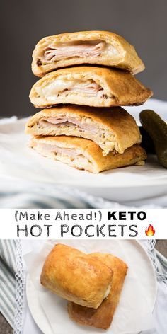 (Make Ahead!) Gluten Free & Keto Hot Pockets #keto #glutenfree #dairyfree #lowcarb #breakfast Make Ahead Keto, Desayuno Keto, Cheese Stick, Keto Breads, Keto Diet Breakfast, Diet Breakfast Recipes, Low Carb Dessert, Hot Pockets, Keto Lunch