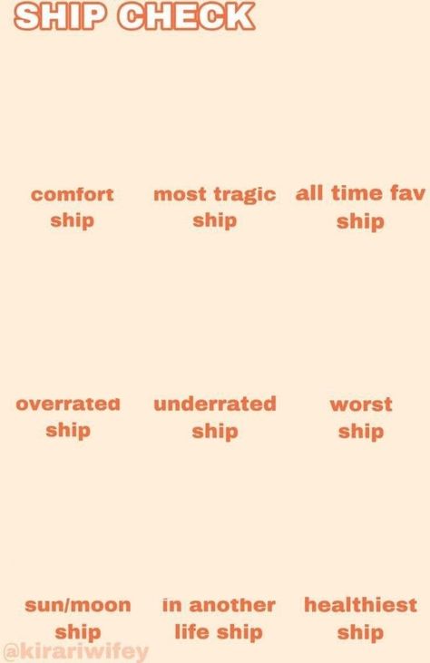 here @junmaconha My Ships Template, Character Ranking Template, Fictional Crush Check Template, Characters That I Template, Ship Check Template, Favorite Ships Template, Comfort Ship Template, Simp Check Template, This User Listens To Template