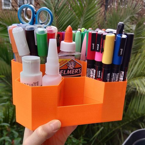 3d Print Pencil Holder, Pen Pencil Holder, Pen And Pencil, Writing Utensils, Pens And Pencils, 3d Printing Technology, Desk Organizer, Modern Desk, Office Storage