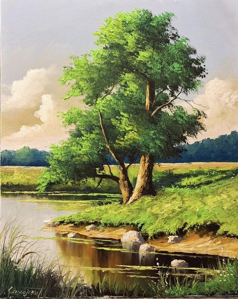 Naturalisme Painting, Draw Nature, Scenery Drawing For Kids, Flower Painting Canvas, Scenery Paintings, Anime Canvas Art, Landscape Art Painting, Nature Art Painting, Landscape Drawings