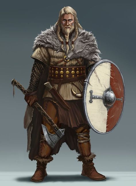 Escudo Viking, Art Viking, Viking Character, Heroic Fantasy, Viking Culture, Viking Art, Norse Vikings, Dungeons And Dragons Characters, Viking Warrior