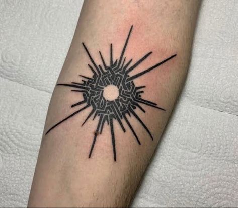 Outerwilds Tattoo, Outer Wilds Tattoo, Wild Tattoo, Gaming Tattoo, Space Tattoo, Old Tattoos, Sun Tattoo, Time Tattoos, Tattoos Ideas