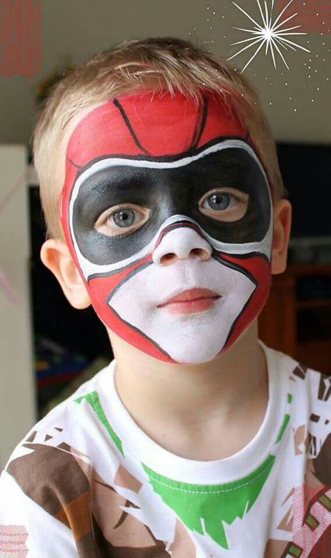 Power ranger                                                                                                                                                                                 More Power Ranger Face Paint, Festa Power Rangers, Mask Face Paint, Power Ranger Birthday Party, Power Ranger Party, Paint Face, Face Paint Ideas, Power Ranger Birthday, Power Rangers Costume