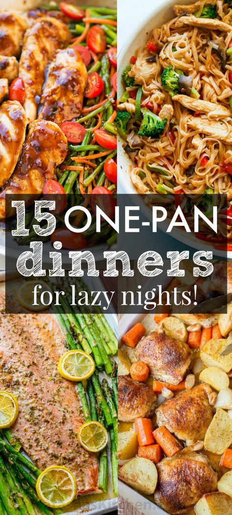 15 One Pot Meals For Lazy Nights (recipes) One Pan Recipes, Pan Dinner Recipes, One Pan Dinners, Get You, For Dinner, Sheet Pan Dinners Recipes, One Pan Dinner, One Pot Dinners, Pan Dinners