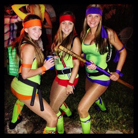 TMNT Female Ninja Turtle Costume, Teenage Mutant Ninja Turtles Costume For Women, Ninja Turtles Costume Women's, Tmnt Group Costume, Ninja Turtle Halloween Costume For Women, Cute Ninja Turtle Costume, Tmnt Costume Women, Women Ninja Turtle Costume, Tmnt Inspired Outfits