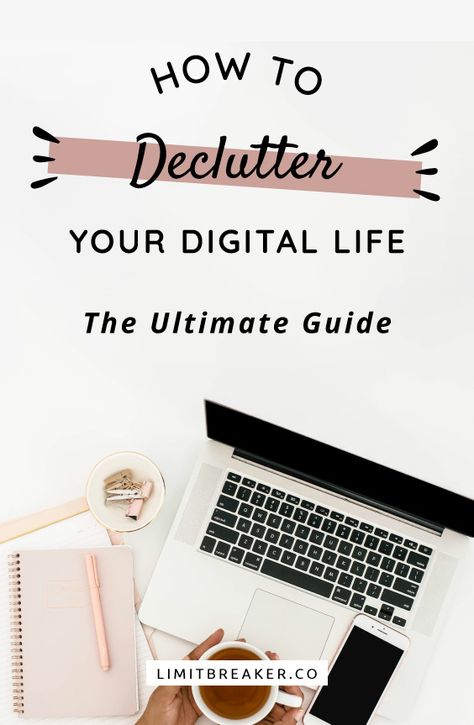 Digital Declutter: The Ultimate Guide to Declutter Your Digital Life Digital Declutter, Digital Clutter, Digital Minimalism, Digital Organization, Declutter Your Life, Minimalist Iphone, Digital Detox, Simplifying Life, Storage Places