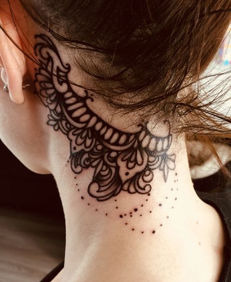 Mandala tattoo girl neck Chic Tattoo, Tattoo Girl, Mandala Tattoo, Body Tattoos, Polynesian Tattoo, Girl Tattoos, Tattoos For Women, Tatting, Tattoos