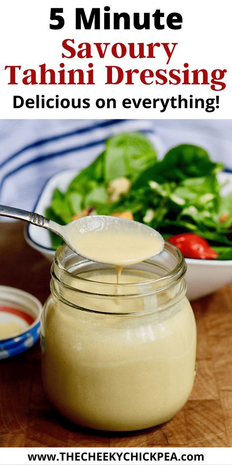 Tahini Vinaigrette, Plant Based Dressing, Oil Free Salad Dressing, Salads Bowls, Tahini Salad Dressing, Tahini Dressing Recipe, Vegan Sauce, Vegan Salad Dressing, Vegan Dressing