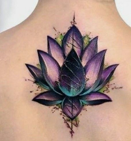 Forearm Cover Up Tattoos, Lotusblume Tattoo, Pretty Flower Tattoos, Purple Tattoos, Lotus Tattoo Design, Back Of Neck Tattoo, Tattoos For Women Flowers, Tatuaje A Color, Tattoo Cover