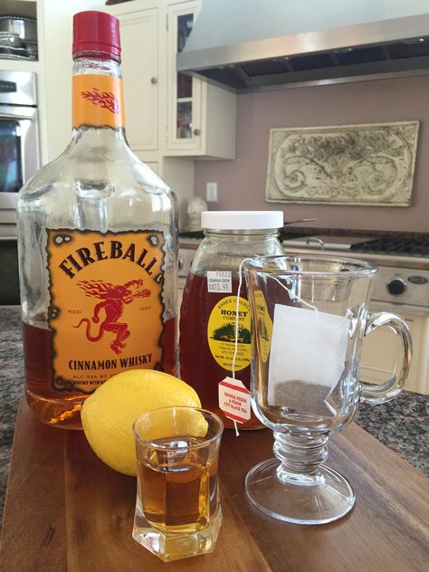 Fireball Hot Toddy Fireball Coffee Drinks, Fireball Gift Ideas, Fireball Hot Toddy, Fireball Whiskey Drinks, Boozy Food, Common Crow, Fireball Drinks, Adult Snacks, Toddy Recipe