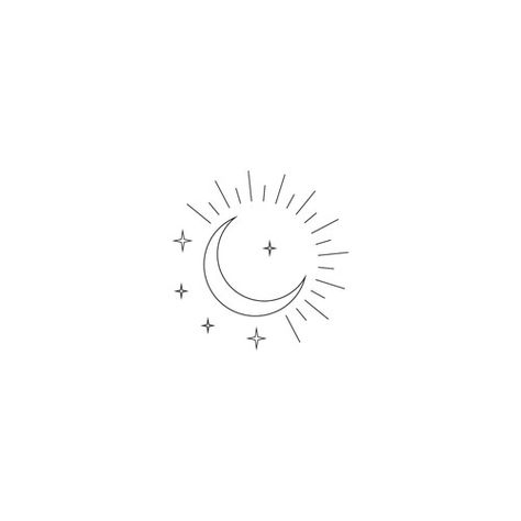 Moon And 4 Stars Tattoo, Moon And Stars Small Tattoo, Tiny Sun Moon Star Tattoo, Moon Star Design, My Sun My Moon And All My Stars Tattoo, Sun And Moon Tiny Tattoo, The Sun The Moon And The Stars Tattoo, Small Sun Moon And Stars Tattoo, Sun Moon And Starts Tattoo