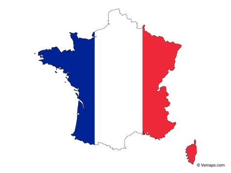 Flag Map of France | Free Vector Maps Brighton Map, Nyc Subway Map, Map Of France, France Country, European Map, English Projects, Countries And Flags, Country France, Asia Map