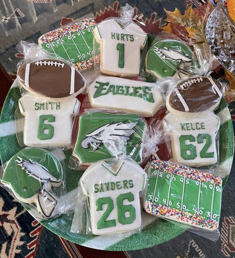 Eagles Birthday Party, Football Themed Food, Football First Birthday, Backyard Birthday, One Smart Cookie, Football Party, Food Themes, Decorated Cookies, Dad Birthday