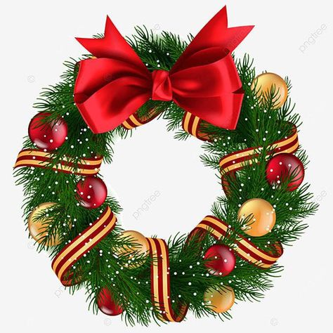 Wreath Illustration Christmas, Christmas Clipart Free, Christmas Wreath Clipart, Graphic Design Inspiration Poster, Cute Christmas Decorations, Wreath Illustration, Wreath Drawing, Easy Christmas Wreaths, Christmas Balls Decorations