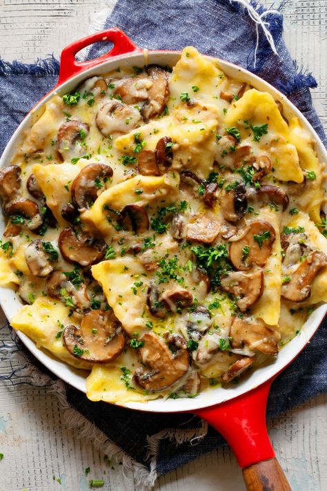 One-Skillet Creamy Chicken Tortellini Recipes Tortellini, Mushroom Tortellini, Creamy Chicken Tortellini, One Skillet Chicken, Tortellini Recipe, Chicken Tortellini, Tortellini Recipes, Chicken Mushroom, Creamy Mushroom Sauce