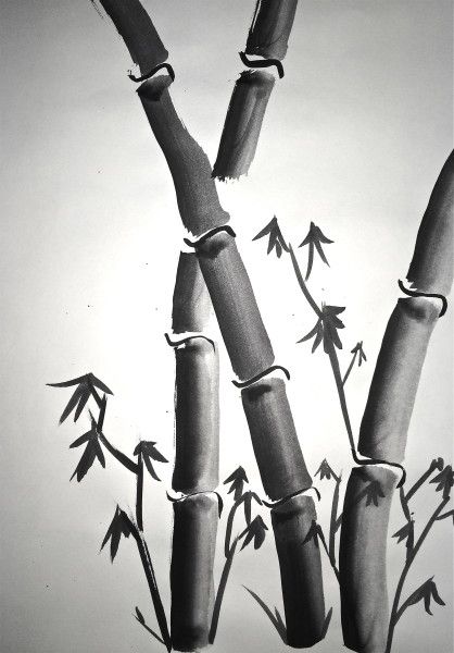 Japanese Ink Art, Writing Japanese, Brush Strokes Painting, Japanese Ink Painting, Painting Lesson, Sumi E Painting, Bamboo Brush, Japanese Symbol, Art Paintings For Sale