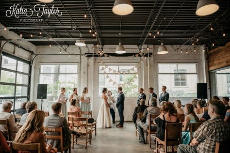 The wedding ceremony at Propeller Coffee Co in Toronto. Coffee Shop Wedding, Funny Speeches, Photojournalistic Wedding Photography, Coffee Wedding, Night Portrait, Downtown Toronto, La Wedding, Maternity Portraits, Toronto Wedding