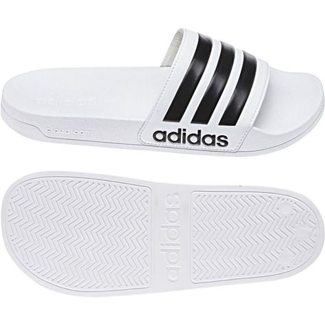 adidas-adilette-shower-aq1702-slippers Adidas Slippers, Adidas Sandals, Shower Slippers, Adidas Adilette, Hiking Gear, Mens Slippers, Ski Wear, White Adidas, Outdoor Outfit