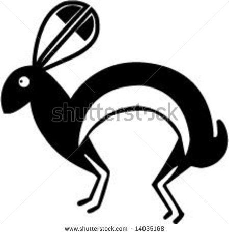 native american rabbit symbol - Google Search | Native American ... Jackrabbit Illustration, Rabbit Symbol, Mimbres Pottery, Friendship Symbol Tattoos, Native American Animals, Indian Symbols, Inca Tattoo, American Indian Tattoos, Native Artwork