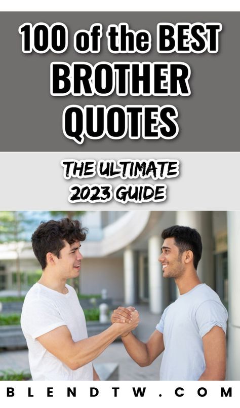 Are you having trouble thinking of ways to show your love for your brother? Check out these brother quotes to share your affection. inspirational brother quotes | brotherly affection phrases | brother relationship quotes | brotherly camaraderie quotes | brothers and friendship sayings | brotherly support quotes | protective brother sayings Brother And Brother Quotes, Protective Brother Quotes, Brotherly Love Quotes, Brother Sayings, Quotes About Brothers, Brother Relationship, Deployment Quotes, Protective Brother, Brotherhood Quotes