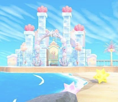 Mermaid Castle, Mermaid Island, Pink Island, Island Theme, Animal Crossing Pocket Camp, New Animal Crossing, Animal Crossing Game, Animal Crossing Qr, My Themes