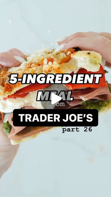 Mia Syn, MS, RDN on Instagram: "5-ingredient meal you can make from the Trader Joe’s part 26 ✨ focaccia caprese sandwich

You’ll need: 
1 roasted tomato and parmesan focaccia bread
2 pieces of fire roasted red bell pepper
2-3 tbsp vegan kale cashew and basil pesto
3-4 slices of prosciutto
1 burrata ball
Salt and pepper to taste
Optional: olive oil for toasting the bread

What to do:
1️⃣Preheat the oven to 400 F.
2️⃣Bake the focaccia for 8-10 minutes.
3️⃣Cut a sandwich-size slice of bread and carefully cut into two thin pieces.
4️⃣Spread pesto on one side of the bread, top with prosciutto, burrata, salt, pepper, roasted red bell pepper followed by the remaining bread slice. 

This easy sandwich is so ✔️creamy, ✔️satisfying and ✔️full of flavor." Trader Joes Focaccia Bread Sandwich, Trader Joe’s Sandwich, Trader Joe’s Bruschetta Sauce, Trader Joe’s Flatbread Pizza, Trader Joe’s Bruschetta Recipe, Prosciutto Sandwich, Flatbread Sandwiches, Trader Joes Recipes Healthy, Pepper Sandwich