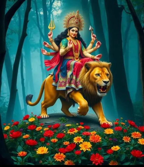 Navratri Devi Images, Maa Image, Maa Durga Photo, Chaitra Navratri, Durga Ji, Shri Ganesh Images, Aadi Shakti, Happy Navratri Images, Shakti Goddess