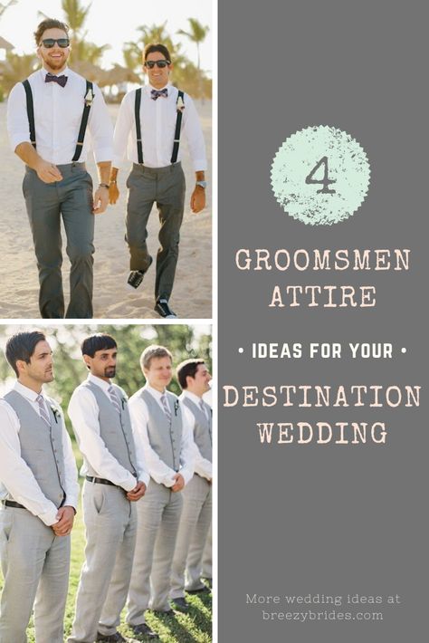 Groomsmen Attire For Summer Wedding, Groom Attire For Beach Wedding, Destination Wedding Groom Attire, Beach Groomsmen Attire, Groom Beach Wedding Attire, Groomsmen Beach Attire, Groomsmen Beach Wedding, Groomsmen Outfit Ideas, Casual Groomsmen Attire