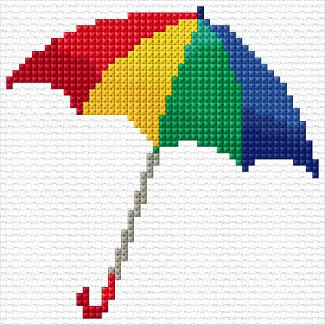 Umbrella|14|4584 Plastic Canvas Umbrella Pattern, Cross Stitch Clouds, Weather Cross Stitch, Hot Air Balloon Cross Stitch Pattern Free, Umbrella Cross Stitch Pattern, Cross Stitch Calculator, Cross Stitch Pillow, Xmas Cross Stitch, Pola Kristik