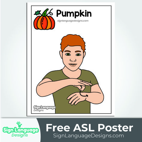 Free ASL sign poster featuring the ASL sign for the word PUMPKIN. Free ASL Printable Poster Downloads This sign will print onto letter size paper and you will find both JPG and PDF options below to download for your convenience. The post Free ASL Sign Poster – PUMPKIN appeared first on Sign Language Designs. Sigh Language Words, Asl Printables, Harvest Sign, Asl Signs, Pumpkin Sign, Kids Signs, Halloween Poster, Printable Poster, Sign Language