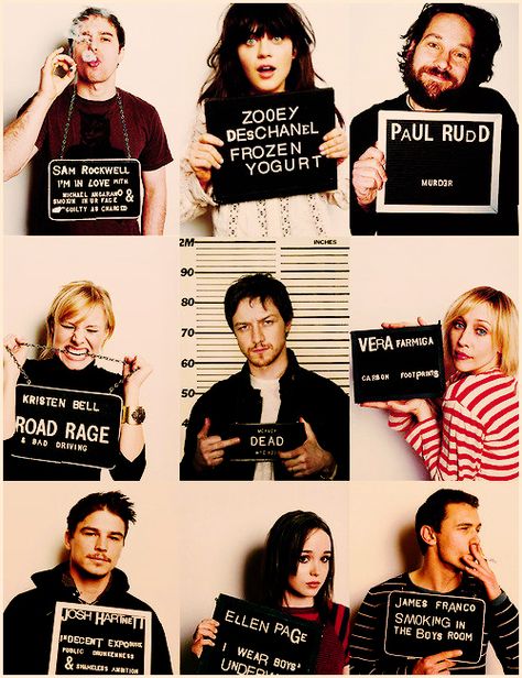 celeb mugshot just for fun Clueless Quotes, Josh Hartnett, Jane Russell, Vera Farmiga, Gene Kelly, Mae West, Paul Rudd, James Franco, Road Rage