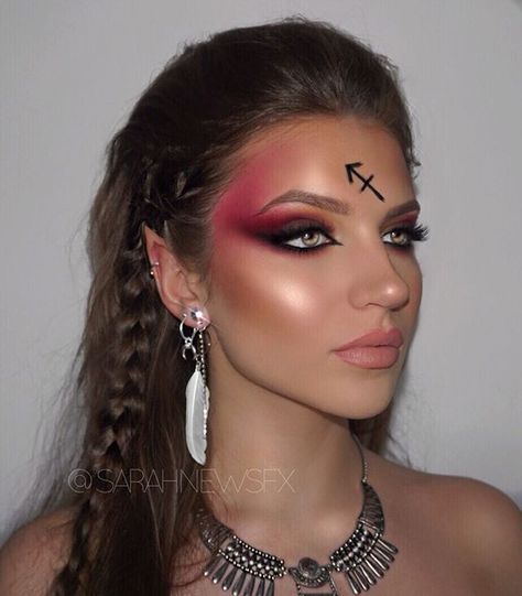 ♐️Sagittarius♐️ Sagittarius Cosplay, Sagittarius Costume, Sagittarius Photoshoot, Archer Costume, Artemis Tattoo, Emo Makeup, Goth Makeup, Stage Makeup, Dark Makeup